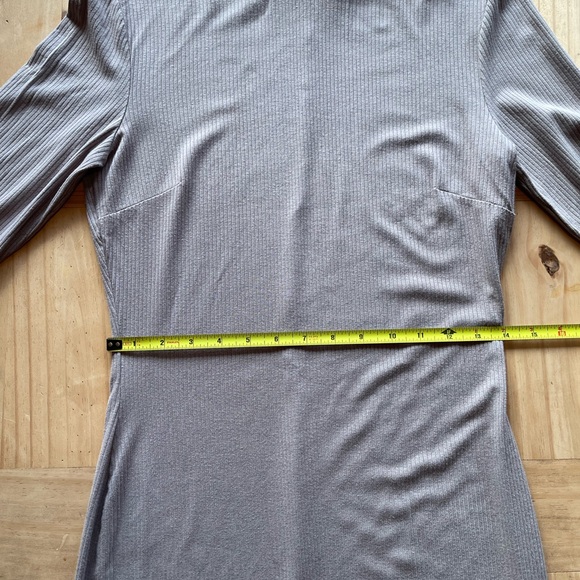 Dynamite Taupe Ribbed High-Neck Dress - Picture 9 of 14